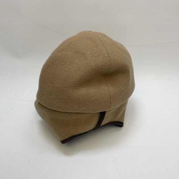 Vintage Retreat Aviator Trapper Hat Earflap Cap Beige Wool Blend Canada made - Picture 3 of 12
